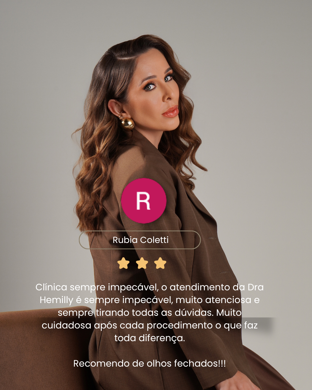 Post Instagram Depoimento de Clientes Feedback Moderno Marrom (9)